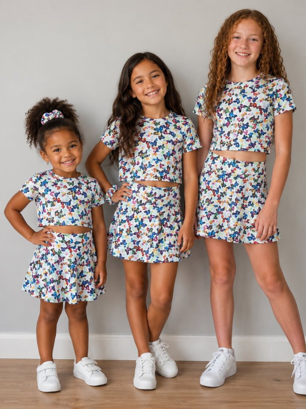 Butterfly 2-Piece Skirt & Top Set Handmade 2T NEW